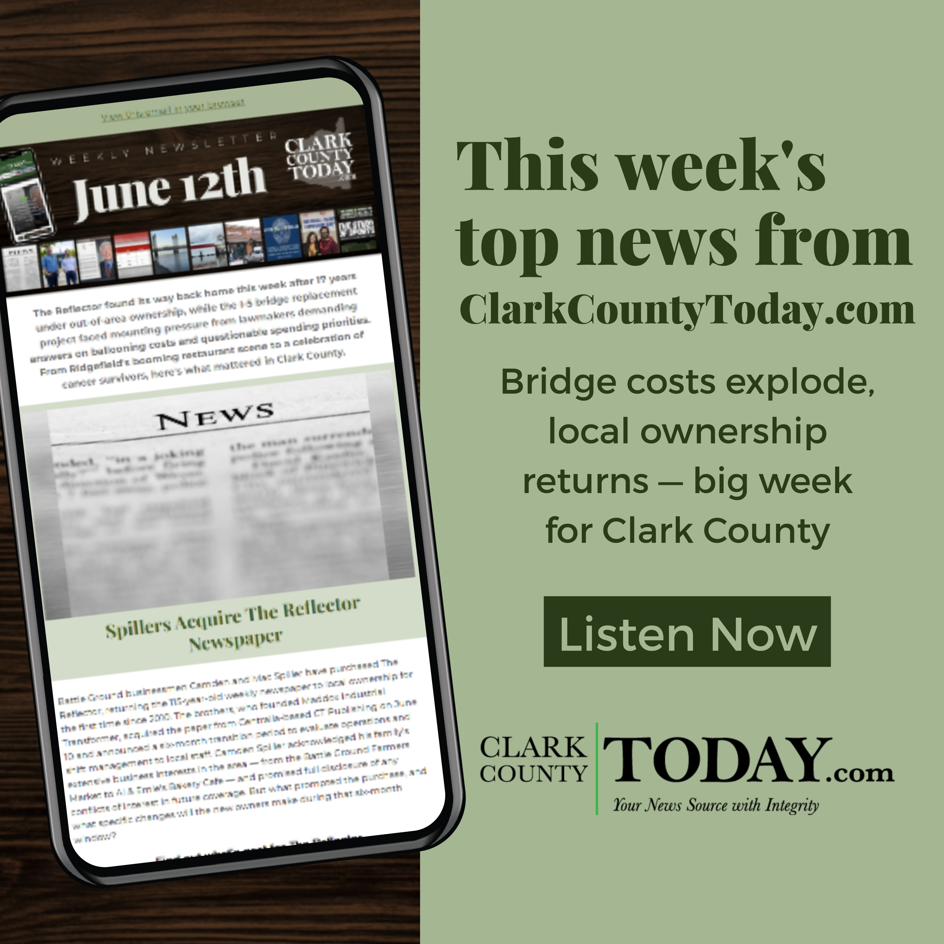 Clark County Week: Bridge Battles, Local Press, and Ridgefield's Rise episode artwork